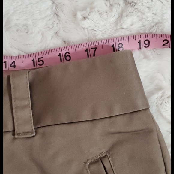 DOCKERS tan brown capri length pants side slits 16 Tall - Picture 4 of 9